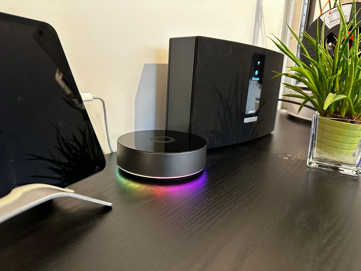 Homey running in the office automation setup.