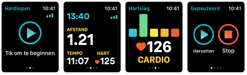 Runkeeper 8 for Apple Watch. Source: iTunes Store of Apple (Belgium)